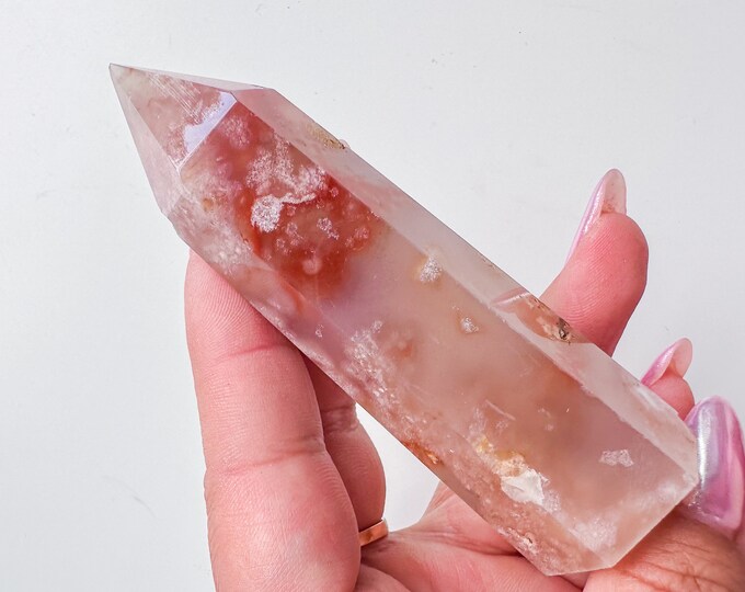 flower agate (PP) Crystal tower | flower agate crystal tower healing crystal home decor |crystal gift |unique home decor|