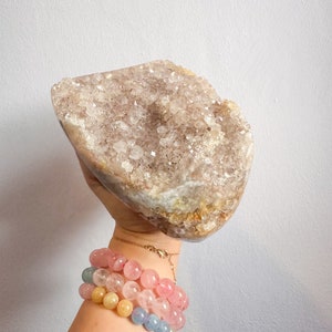 Druzy amethyst flower agate free form natural crystal ornament home decoration