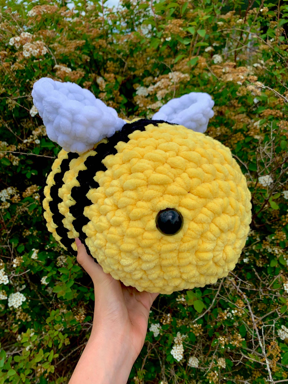 Jumbo sized decorative crochet bumble bee Etsy