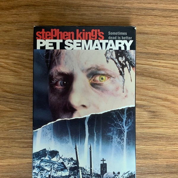 Vintage Pet Cemetery 1989 Horror VHS Tape