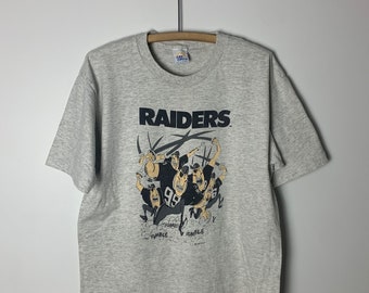 1989 LA Raiders Cartoon NFL T-shirt - Etsy