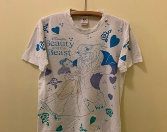 1990s Beauty and the Beast Disney Movie T-Shirt