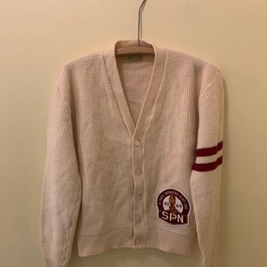 Vintage Cream Wool Cardigan