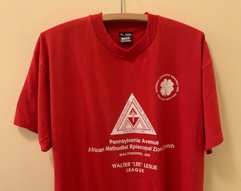 Vintage African Methodist Zion Church Basketball League Shirt