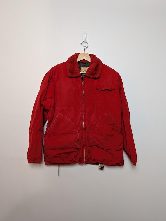 1950s Red Canvas Winter Jacket