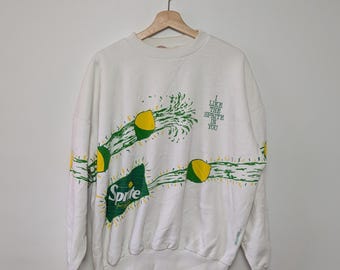 1990s Sprit Soda All Over Print Sweatshirt