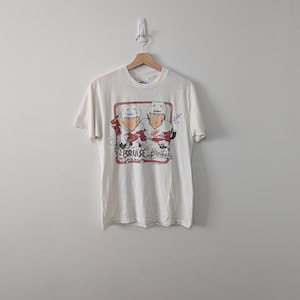 1987 Detroit Red Wing &quot;Bruise Brothers&quot; NHL Cartoon Sports T-Shirt