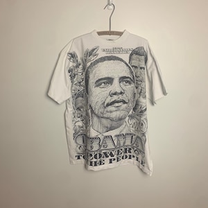 Barack Obama Big Print Rhinestone T-Shirt