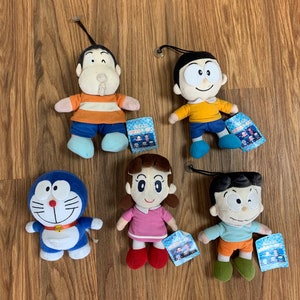 1990s Doraemon Plush Character Set w Tags