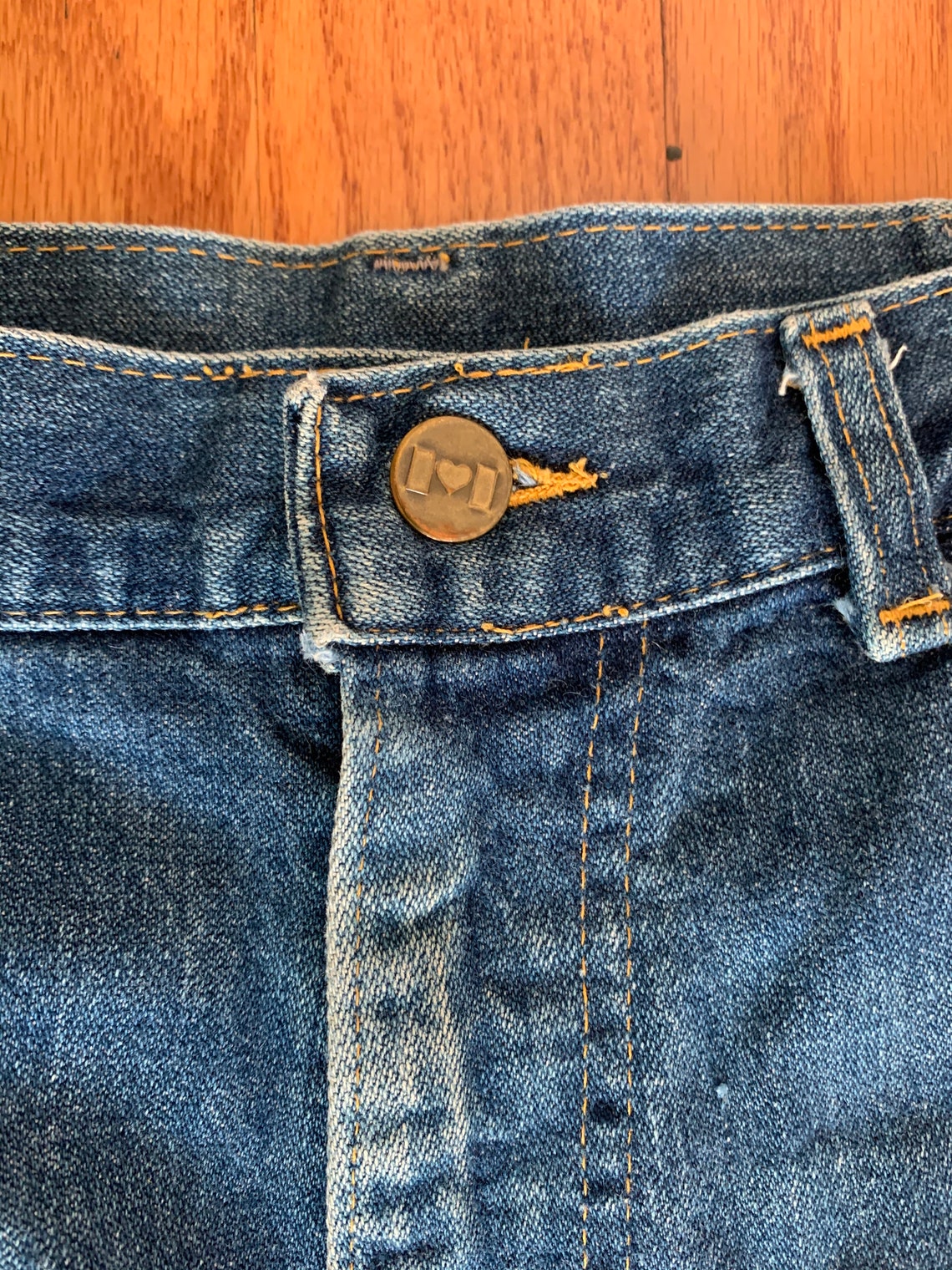 1970s Carhartt Heart Logo Denim Cut off Shorts - Etsy