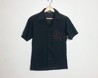 Shirt met paardenprint uit de jaren 70