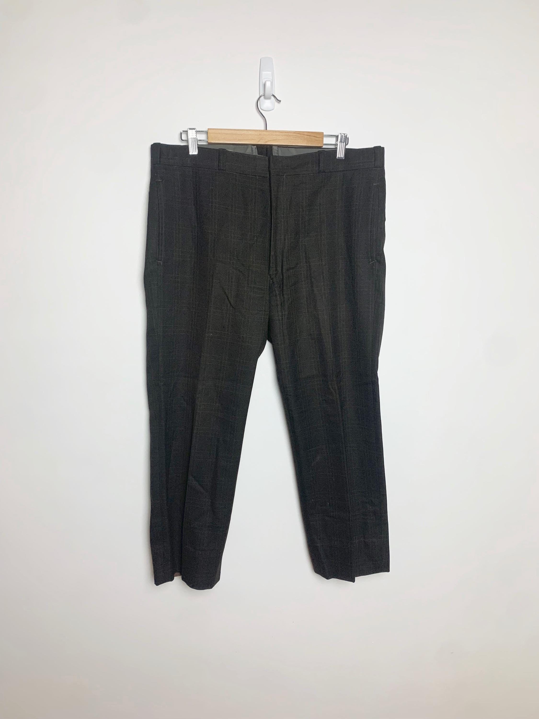 Pantalon Vintage Années 1950 Laine Noire Taille 14 Jambe étroite - Neuf