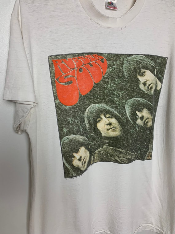 Rare VTG The Beatles Rubber Soul Album T Shirt 90s John