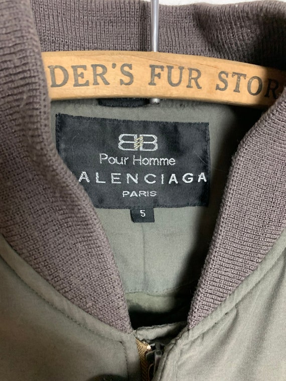 Vintage Balenciaga Silk Bomber Jacket - image 3