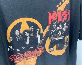 Vintage Aerosmith/kiss 2003 Tour Band T-shirt - Etsy