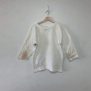 1950/60s White Distressed White Sweatshirt