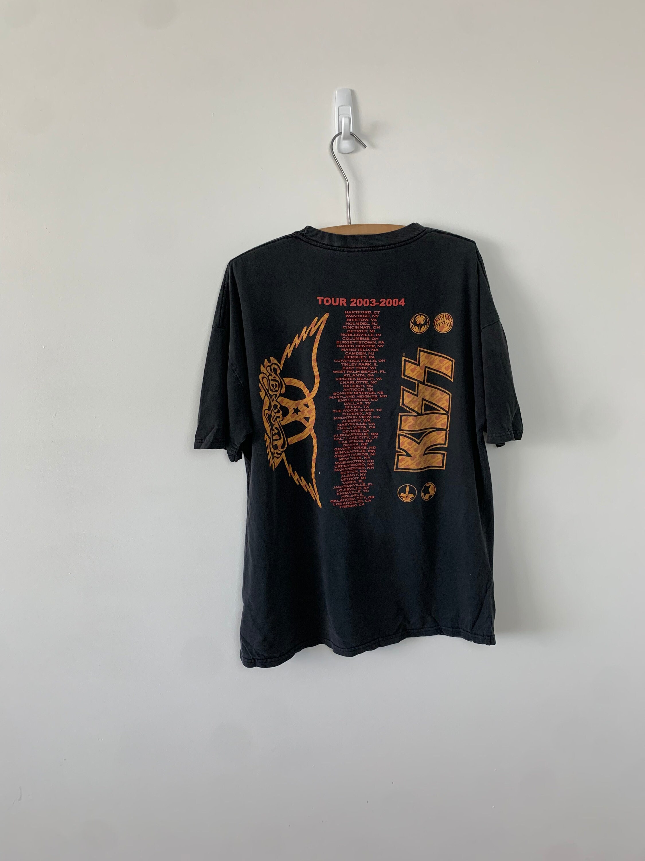 Vintage Aerosmith/kiss 2003 Tour Band T-shirt - Etsy