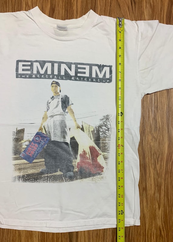 T-shirt Vintage Promo Eminem Marshall Mathers LP (année 2000) - Taille L, Blanc, Occasion Très Bon état
