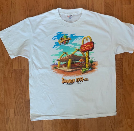 1994 Flintstones Rockdonalds Movie Promo Shirt