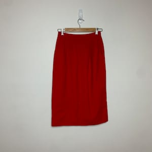 Christian Dior Red Wool Vintage Skirt
