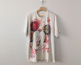 1980s Mickey Mouse Disney Big Print T-Shirt