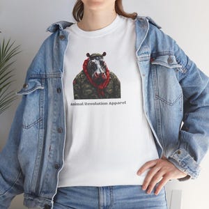 Military Hippo T-Shirt, Hippopotamus Tee, Wildlife Shirt, Army Animal Top, Jungle Theme Clothing