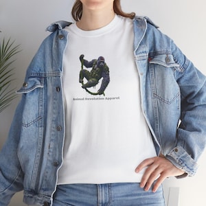 Military Gorilla Unisex Tee, Army Monkey T-Shirt, Wildlife Animal Print Top, Jungle Camo Shirt, Safari Theme Clothing