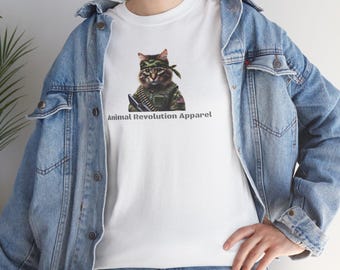 Military Tabby Cat Graphic Tee, Army Cat Shirt, Cat Lover Gift, Cat Mom Gift, Funny Cat Shirt, Tabby Cat Shirt