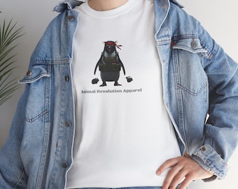 Militärpingvin unisex-t-shirt, armépingvin-t-shirt, kamouflagepingvinskjorta, soldatpingvinpresent, militära djurkläder