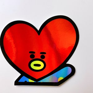 Tata BTS BT21 Peeker Sticker Kpop (Holographic)