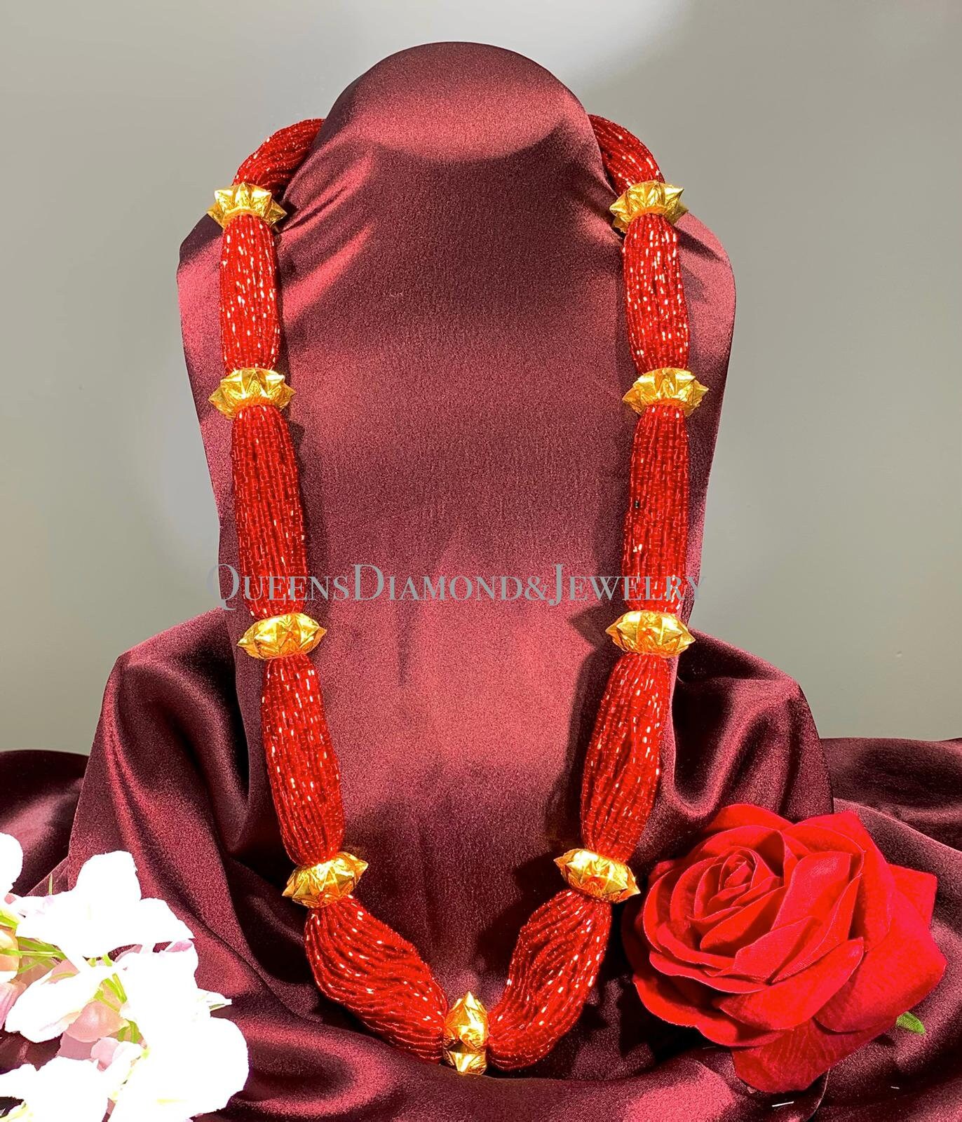 24kt Yellow Gold Handmade Naugedi Traditional Jewelry Necklace - Etsy