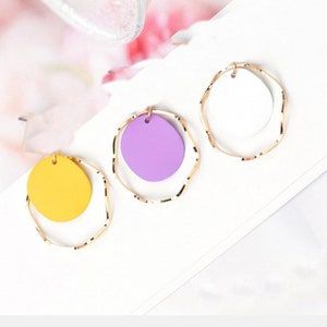 Acrylic mirror earring combination pendant-acetate earring charms-Special shape earring connector-earring findings-Earring parts BR0675