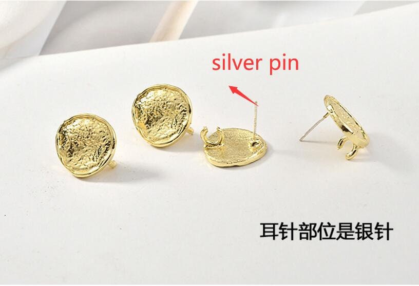 6pcs Zn Alloy Plated Gold Earring Charm Earring Supply Hexagon Shape Earring connector-Earring findings-jewelry supply 12mm*10MM