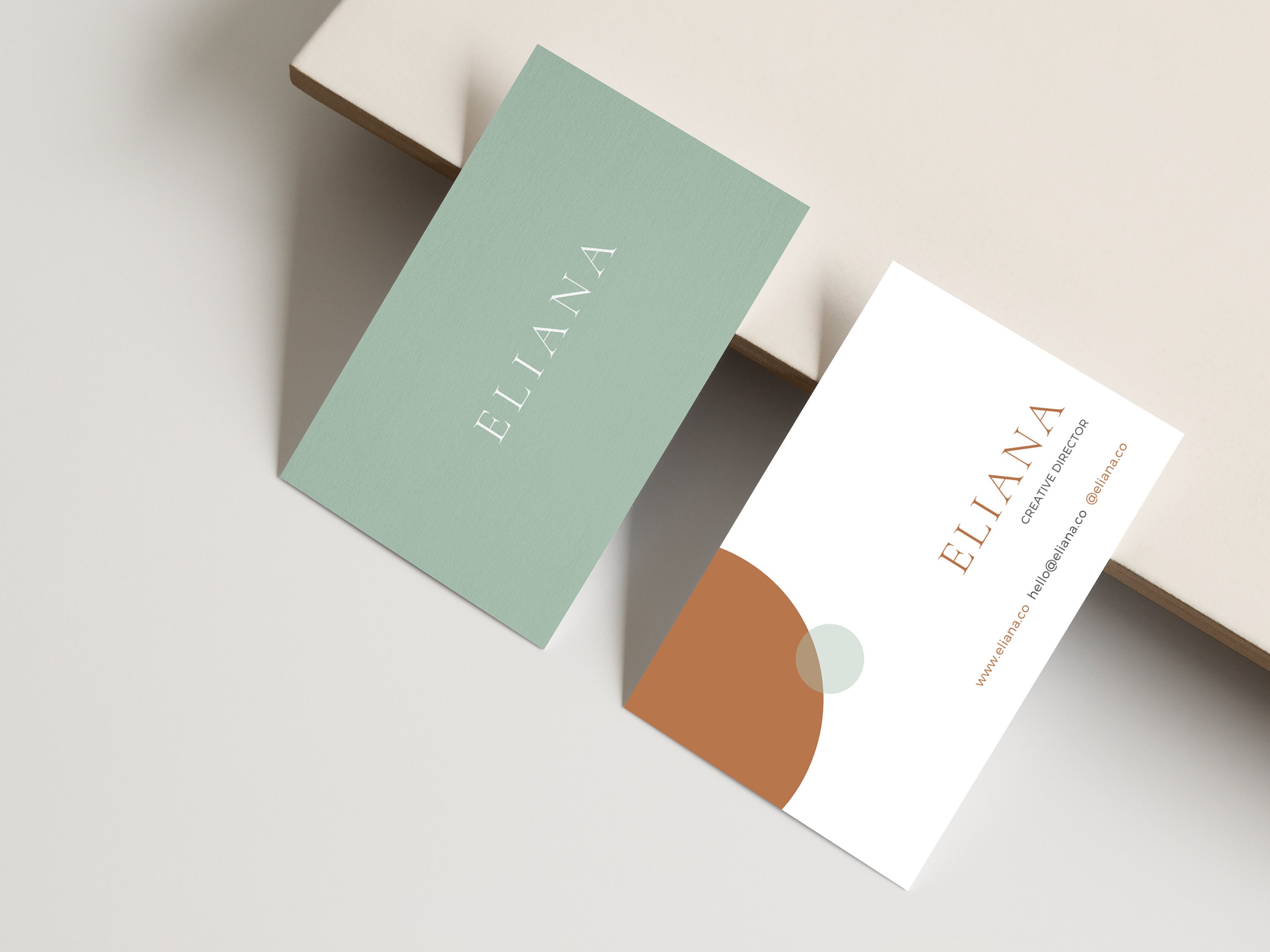 Canva Business Card Template Design Brand Stationery Material Etsy 
