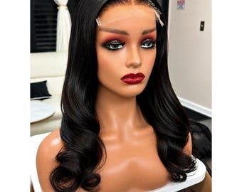 18" Raw Indian Straight HD 5*5 Lace Front Wig