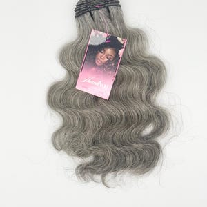 12” Grey Raw Indian Human Hair Bundle