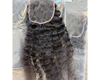 20" Burmese Curly Hair HD 5x5 Lace Closure Free Part 100% Human Hair