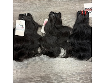 3 Bündel Jungfrau-brasilianische Körper-Wellen-Haar-Deal 12 "12" 12"