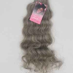 18” Grey Raw Indian Human Hair Bundle