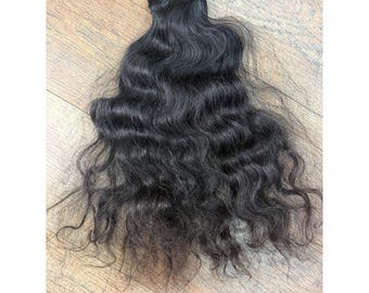 OFERTA: Cabello indio crudo de 16" con ondas profundas