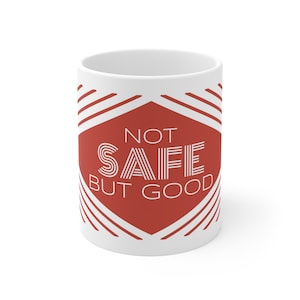 Narnia Not Safe But Good Retro Graphic Mug