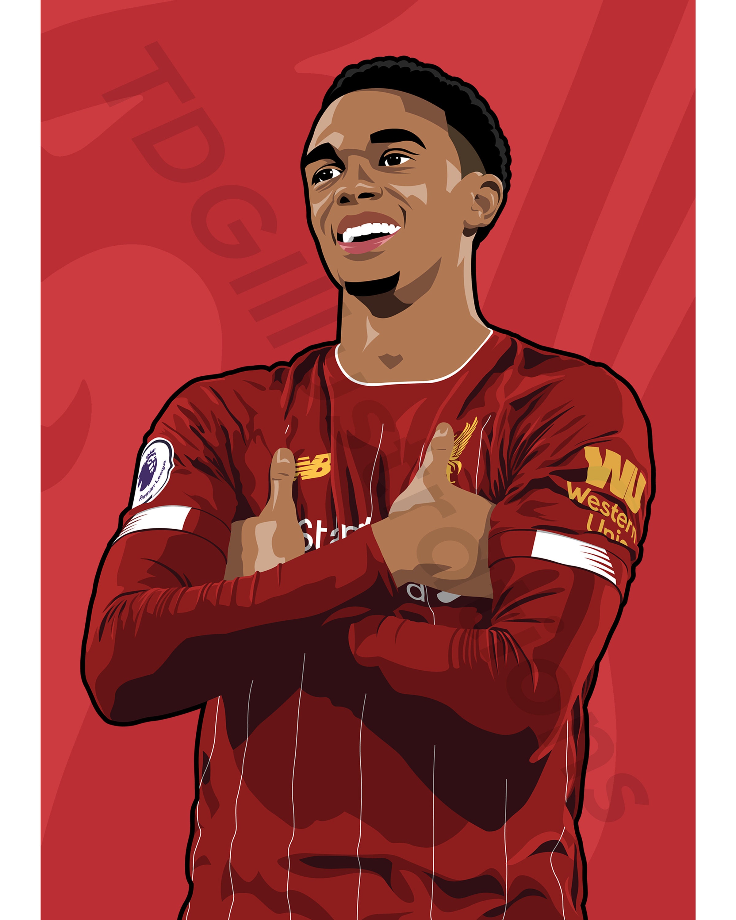 Trent AlexanderArnold Poster. Liverpool FC Poster. Red Etsy