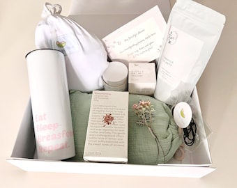 New Mum Organic Hamper Box - Luxury Gift Box for Breastfeeding Mums - Baby Shower Gift -  Nursing Self Care Package - Postpartum Gift Basket