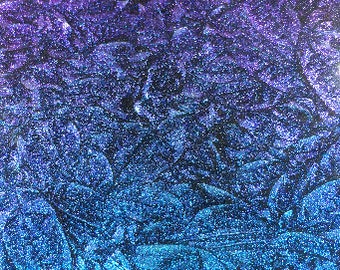 Color Shift Dichroic Non-Fusible Blue to Purple Van Gogh Sheet V43