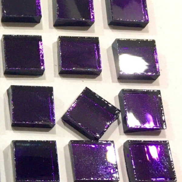 MIRROR TILES & SHEETS Dark Purple Stained Glass   M2