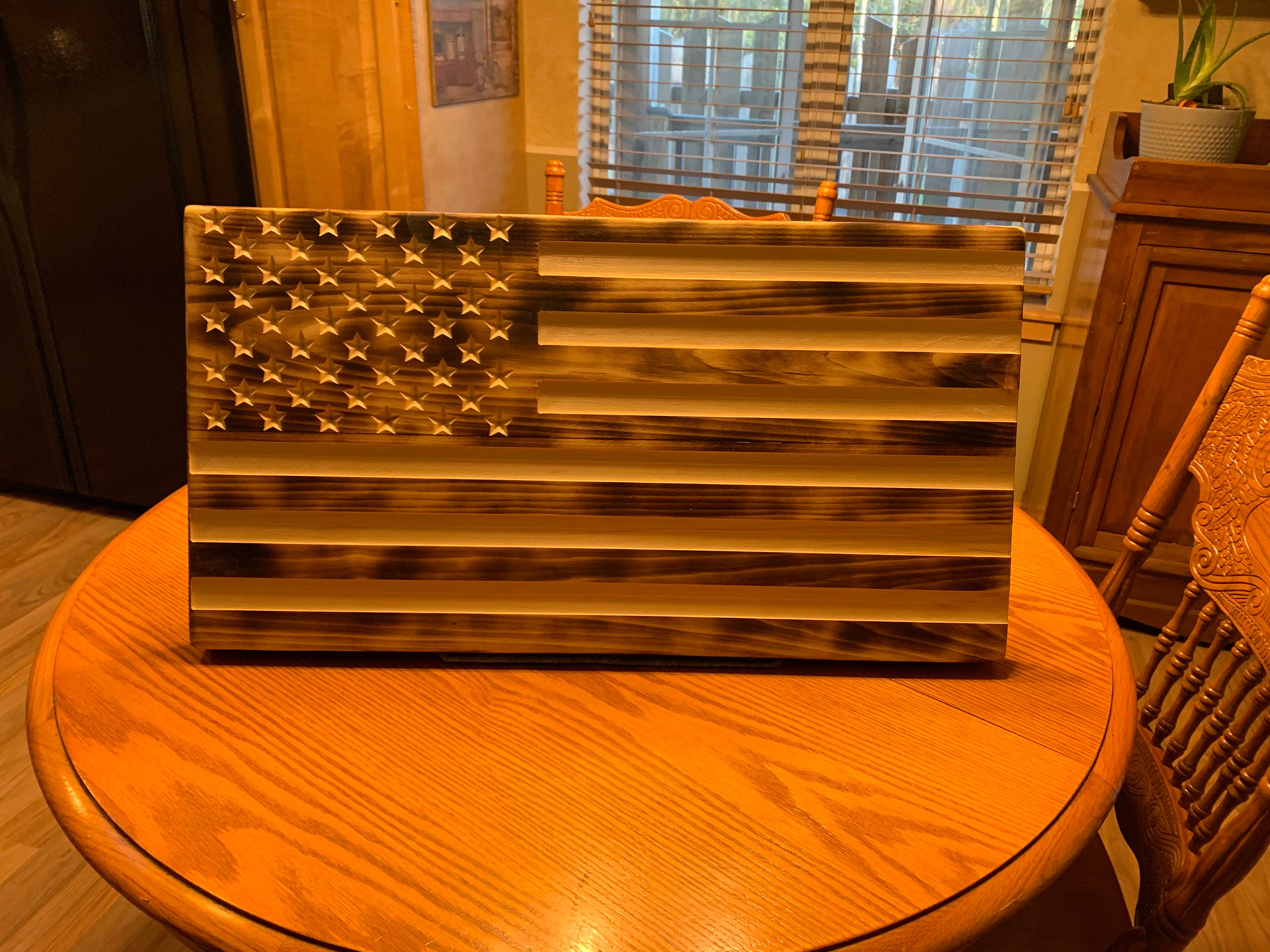 Wooden American Flag Etsy