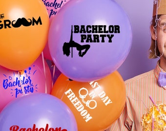 Custom Bachelor Party Balloons, Personalized Bachelorette Party Decorations, Customized Stag Balloons or Hen Balloons, Custom Logo Balloons