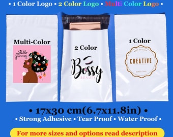 White Poly Mailers Bags With Logo, Custom Shipping Bags For Clothing, Custom Printed Poly Mailers, Thank You Mail Bag Wholesale 17x30 CM