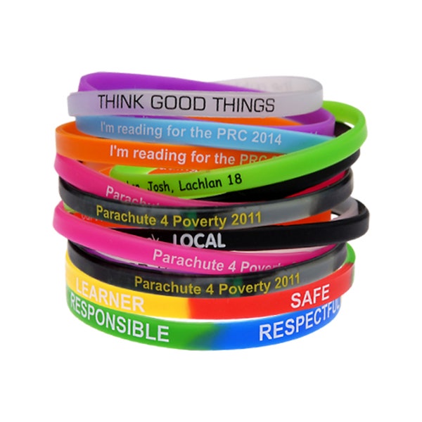 Custom Slim Silicone Bracelet Personalized Rubber Wristband Man Bracelet Adult  Thin Wristband For Support Event Fundraising Awareness