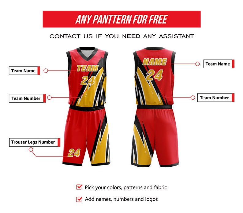 Premium Custom Basketball Jersey Personalized Team Shirt | Etsy